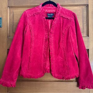 Prosper & Devine 100% LEATHER RED jacket!!  Like new!!  sz M! 1970’s Vintage!